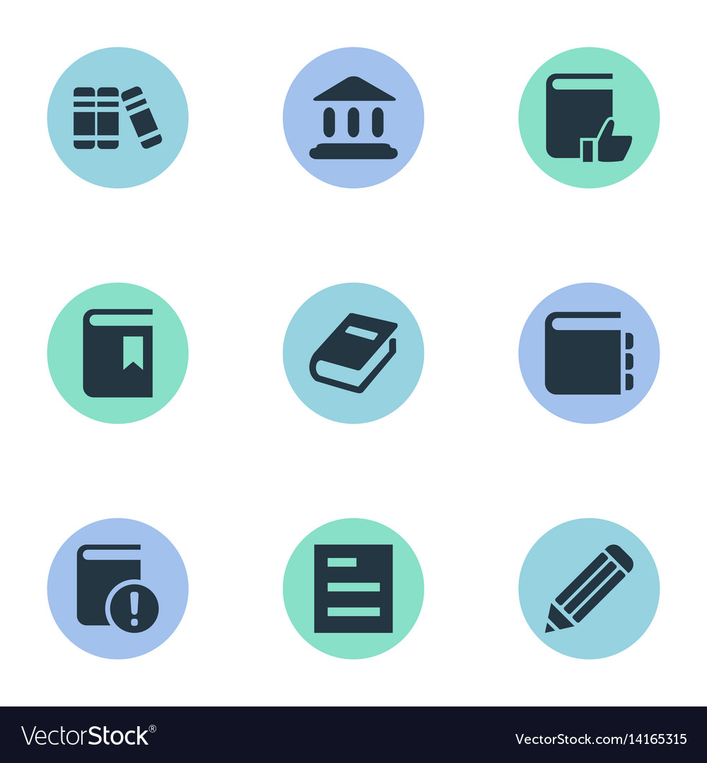 Set of simple reading icons