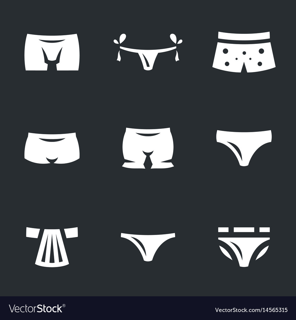 Underwear icon set Royalty Free Vector Image - VectorStock