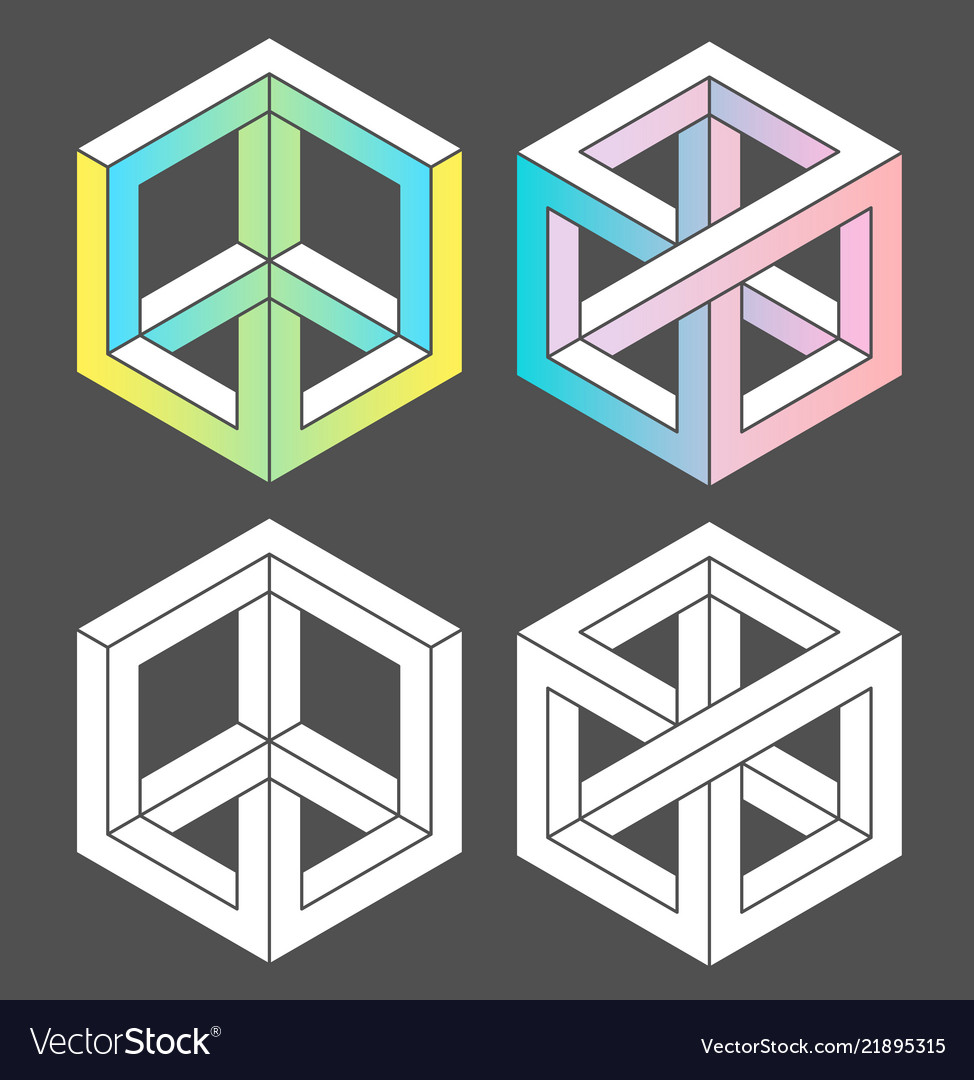 Set unreal white color vector image Set unreal white color