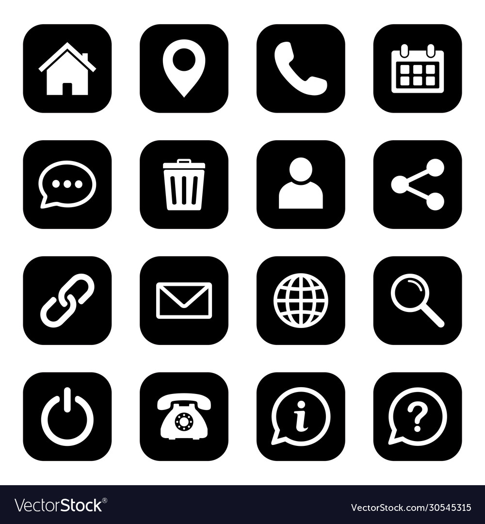 Website icon set web symbol