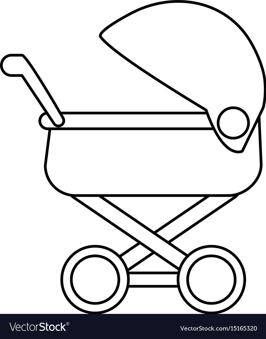 Baby stroller icon image Royalty Free Vector Image