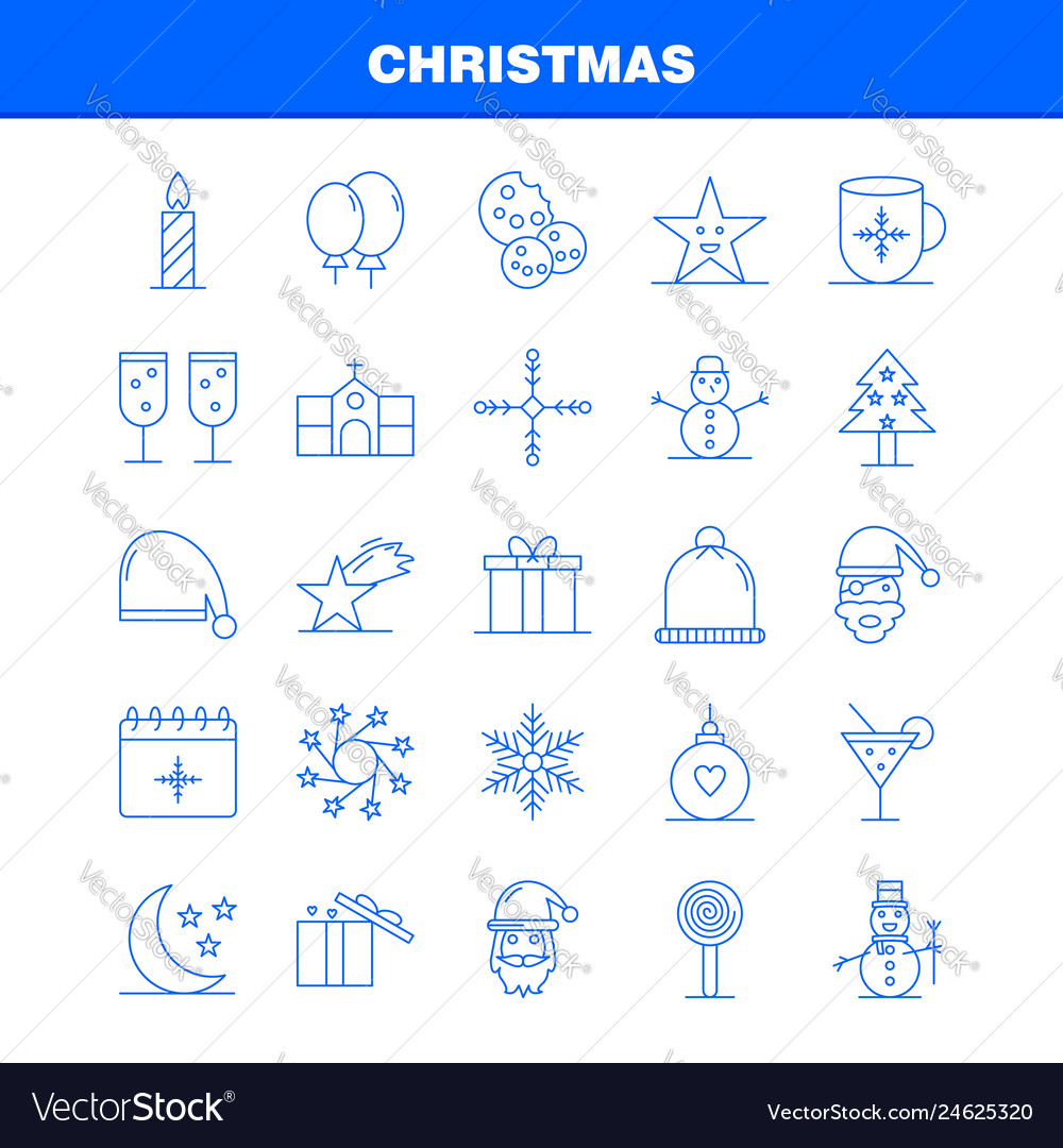 Christmas line icon for web print and mobile uxui