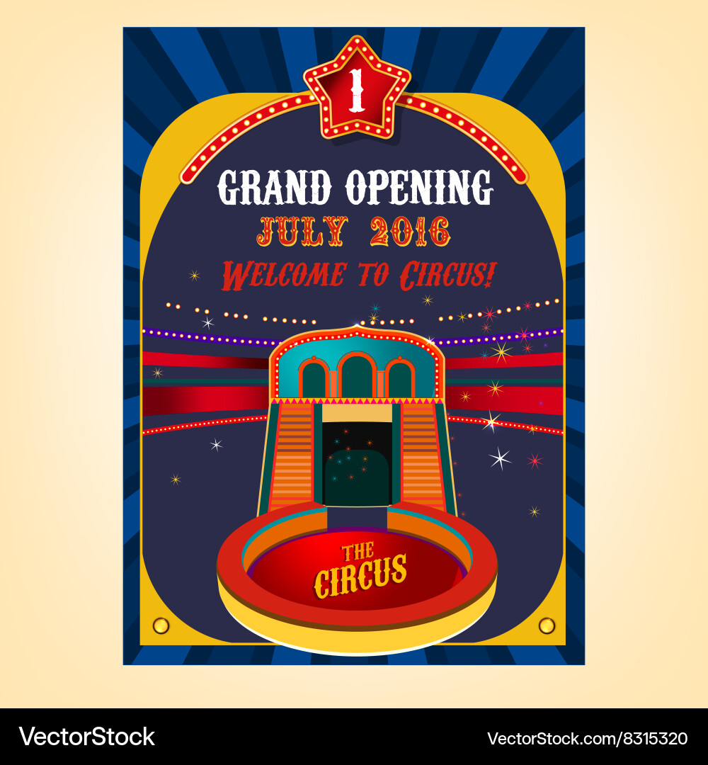 Circus poster image Royalty Free Vector Image - VectorStock