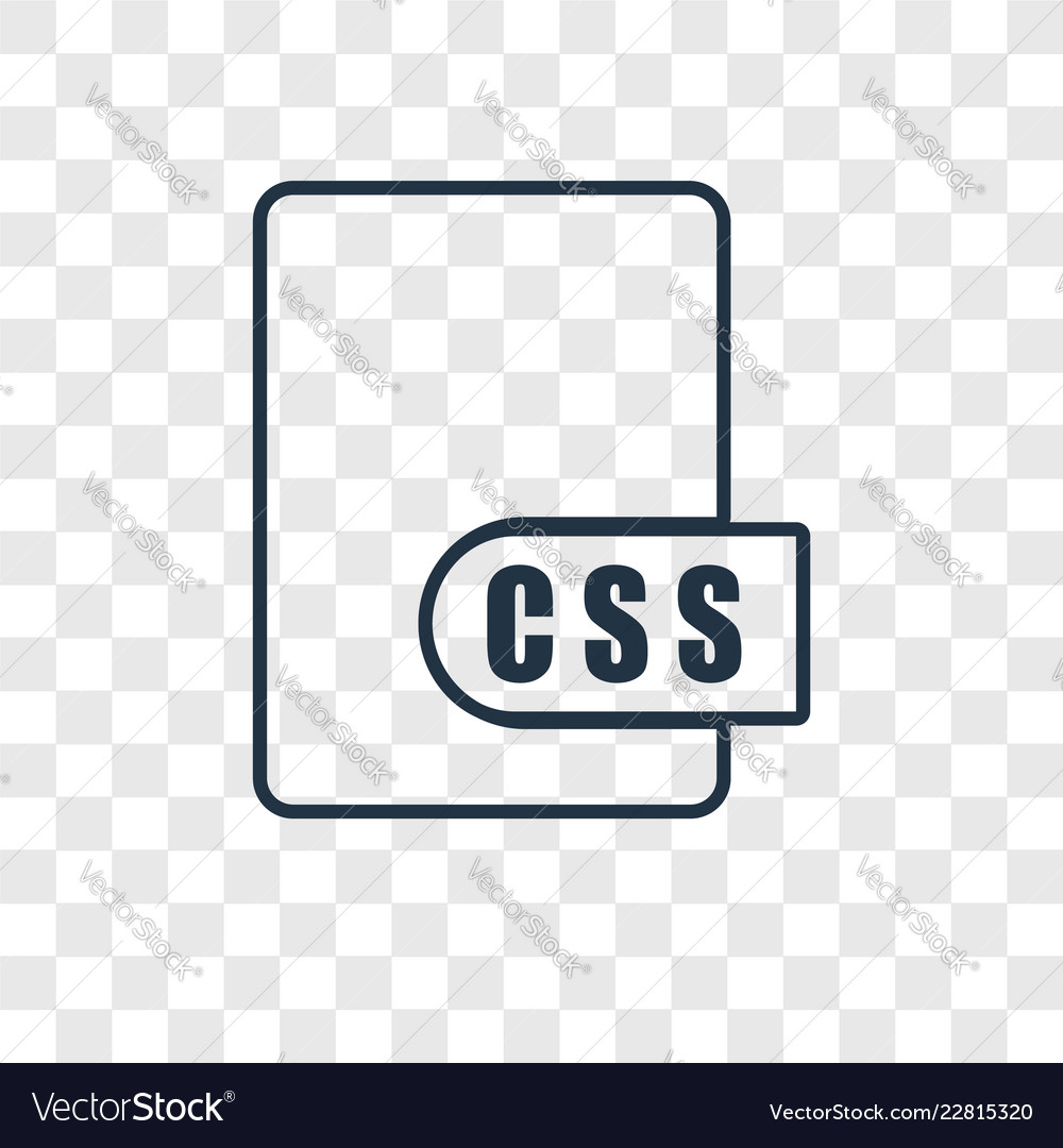 Css concept linear icon isolated on transparent vector image Css concept linear icon isolated on transparent