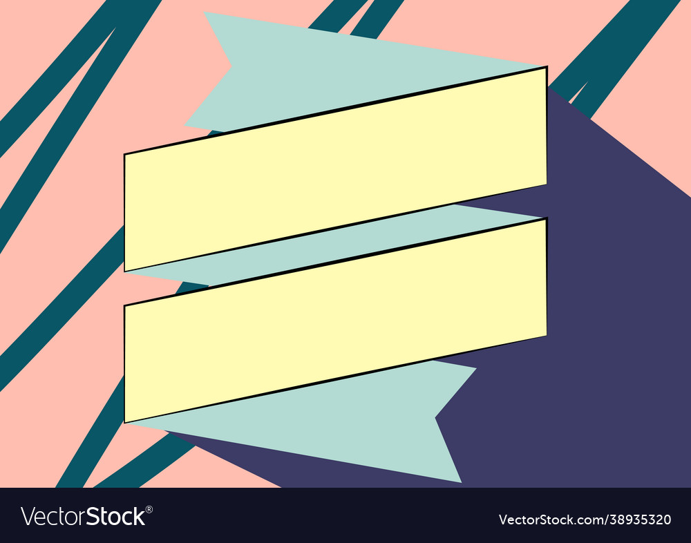 Folded paper sash drawing in zigzag pattern vector image Folded paper sash drawing in zigzag pattern