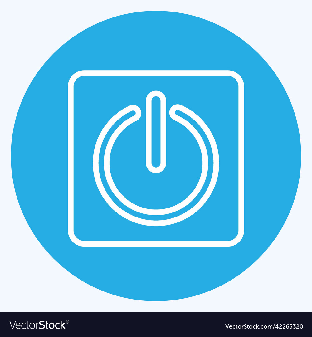 Icon power button suitable for programming symbol vector image Icon power button suitable for programming symbol