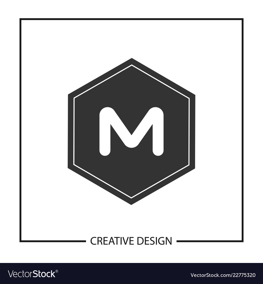 Initial letter m logo template design