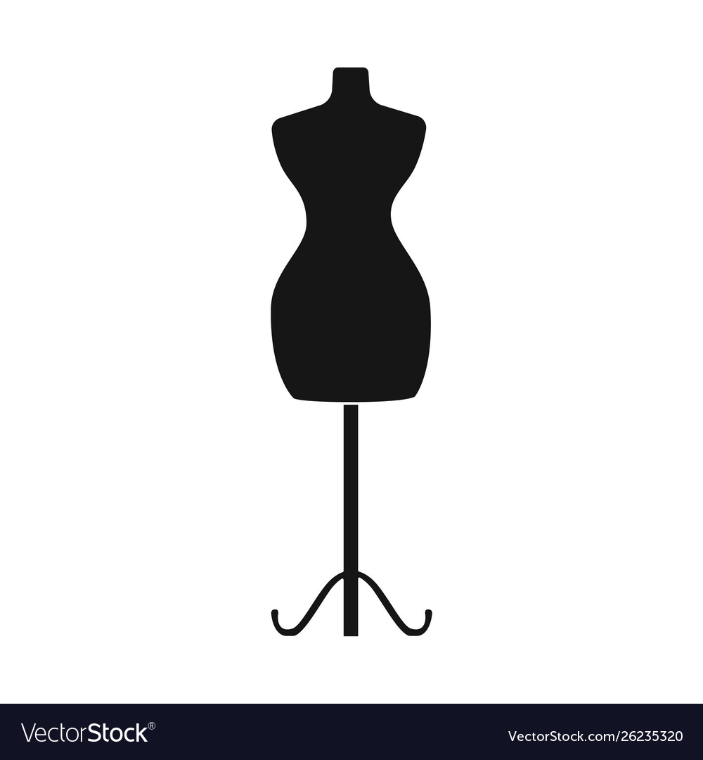 Isolated object mannequin and tailor symbol