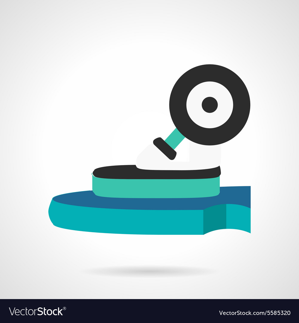 Longboard wheel flat icon