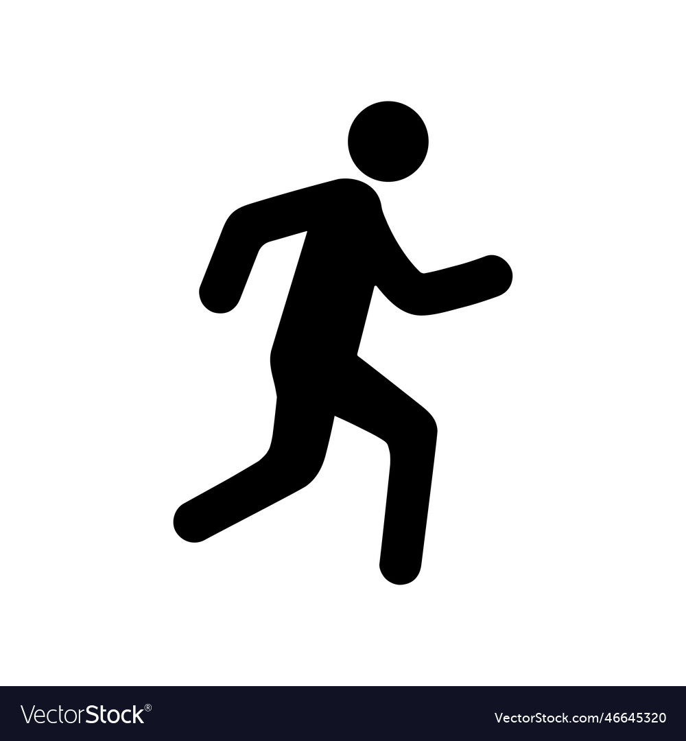 Man running icon isolated vector image Man running icon isolated