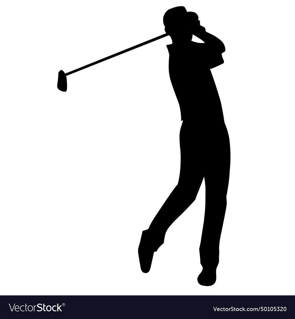 Silhouette design of people playing golf Vector Image