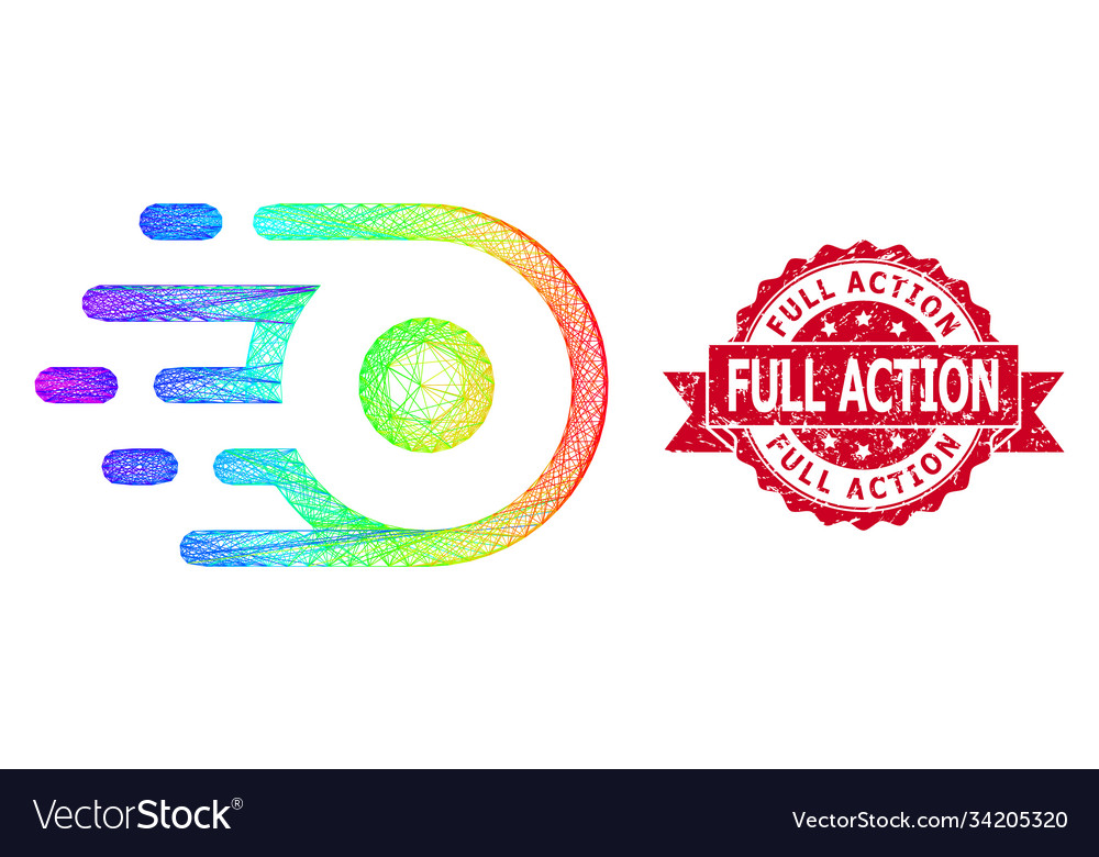 Textured full action seal and multicolored linear