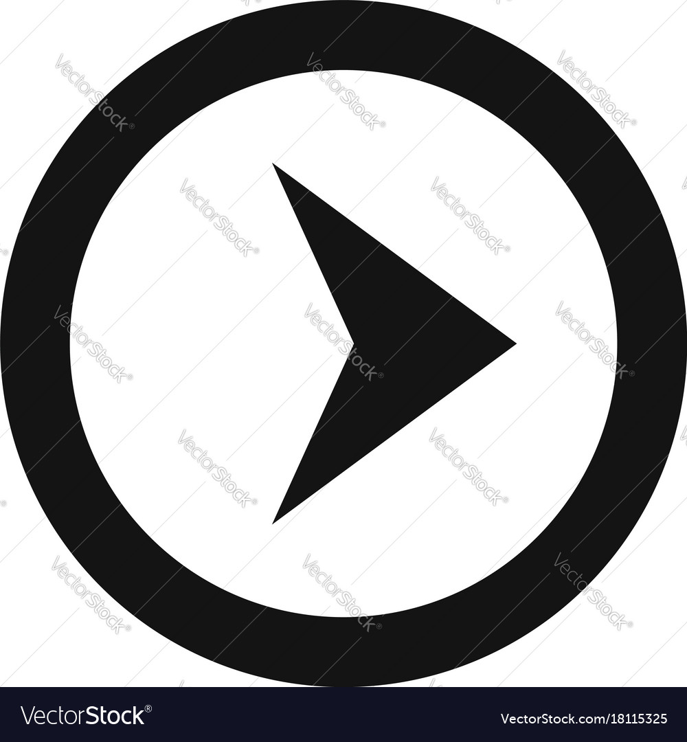 Arrow icon in black simple Royalty Free Vector Image