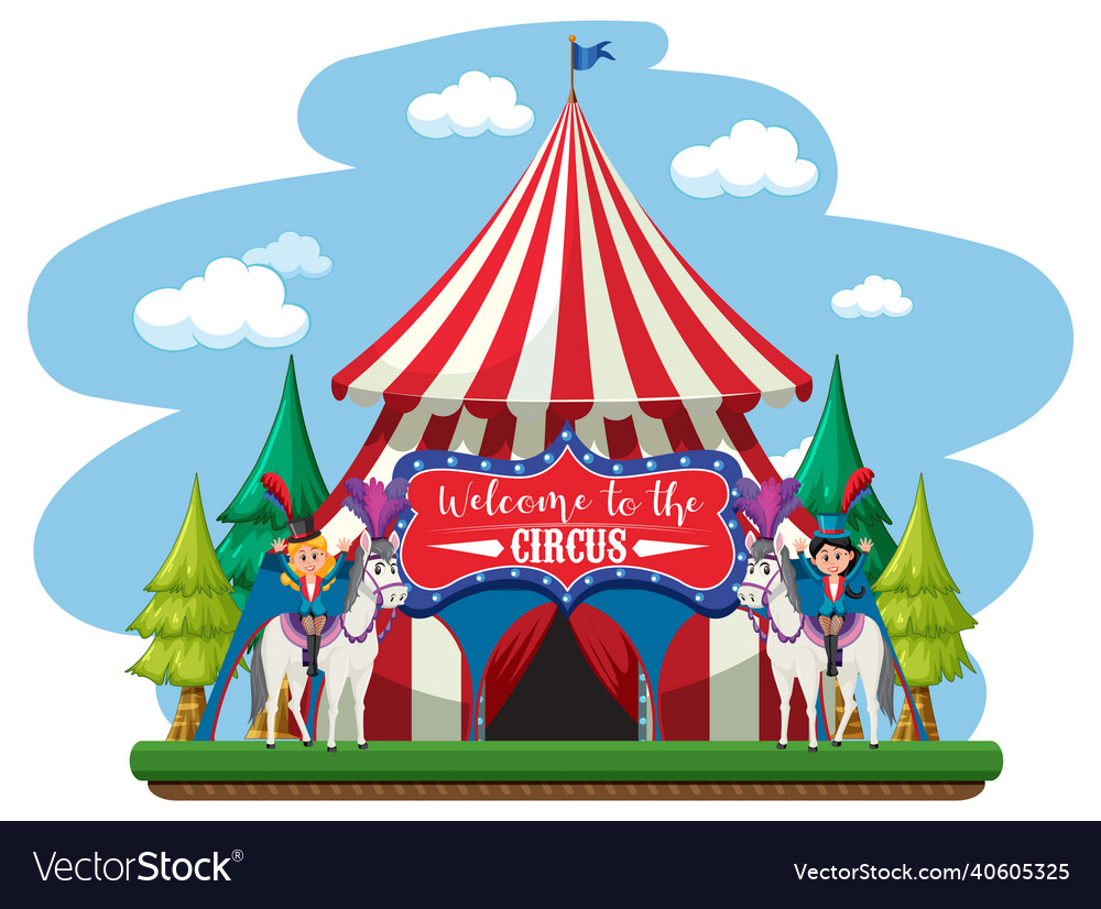 Circus dome on white background