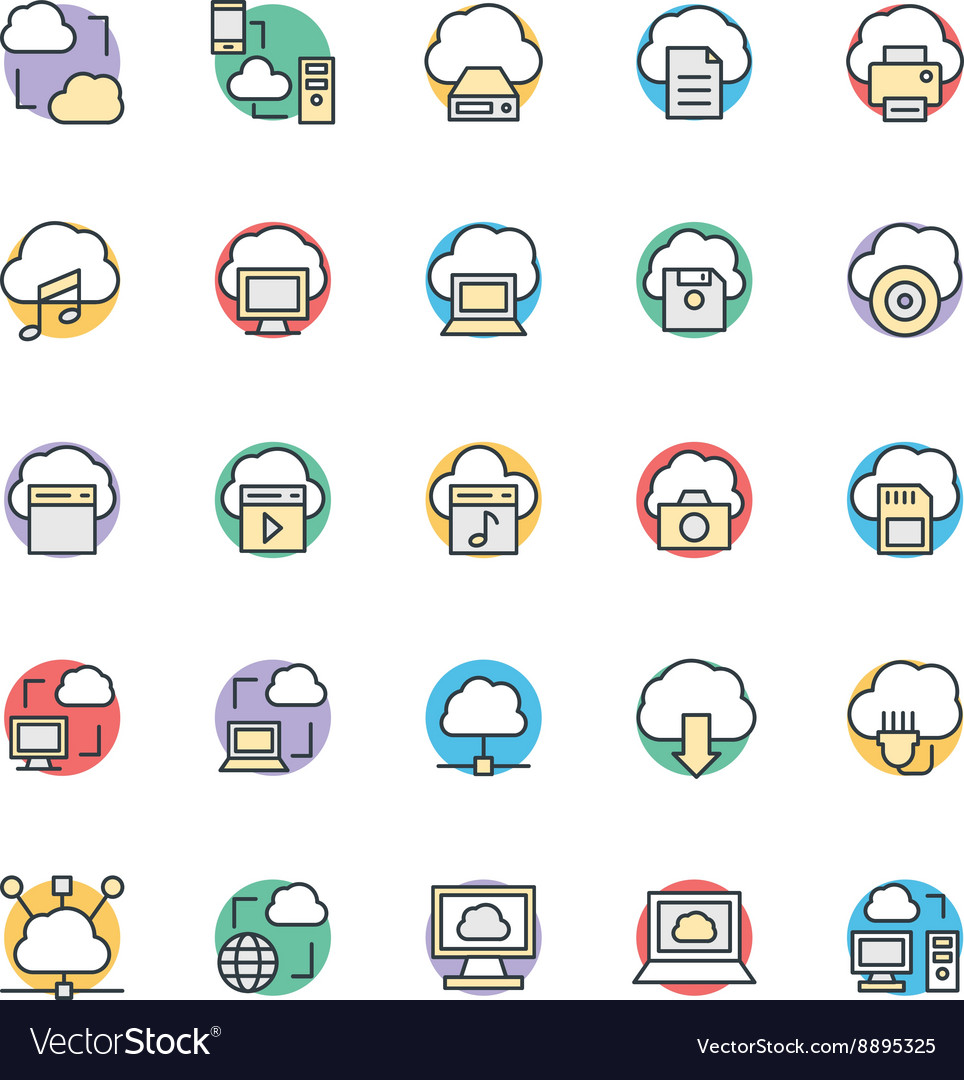 Cloud computing cool icons 1
