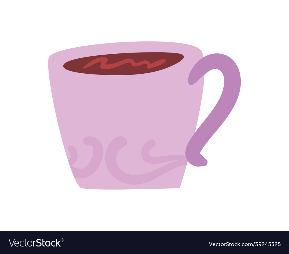 Coffee cup lilac Royalty Free Vector Image - VectorStock