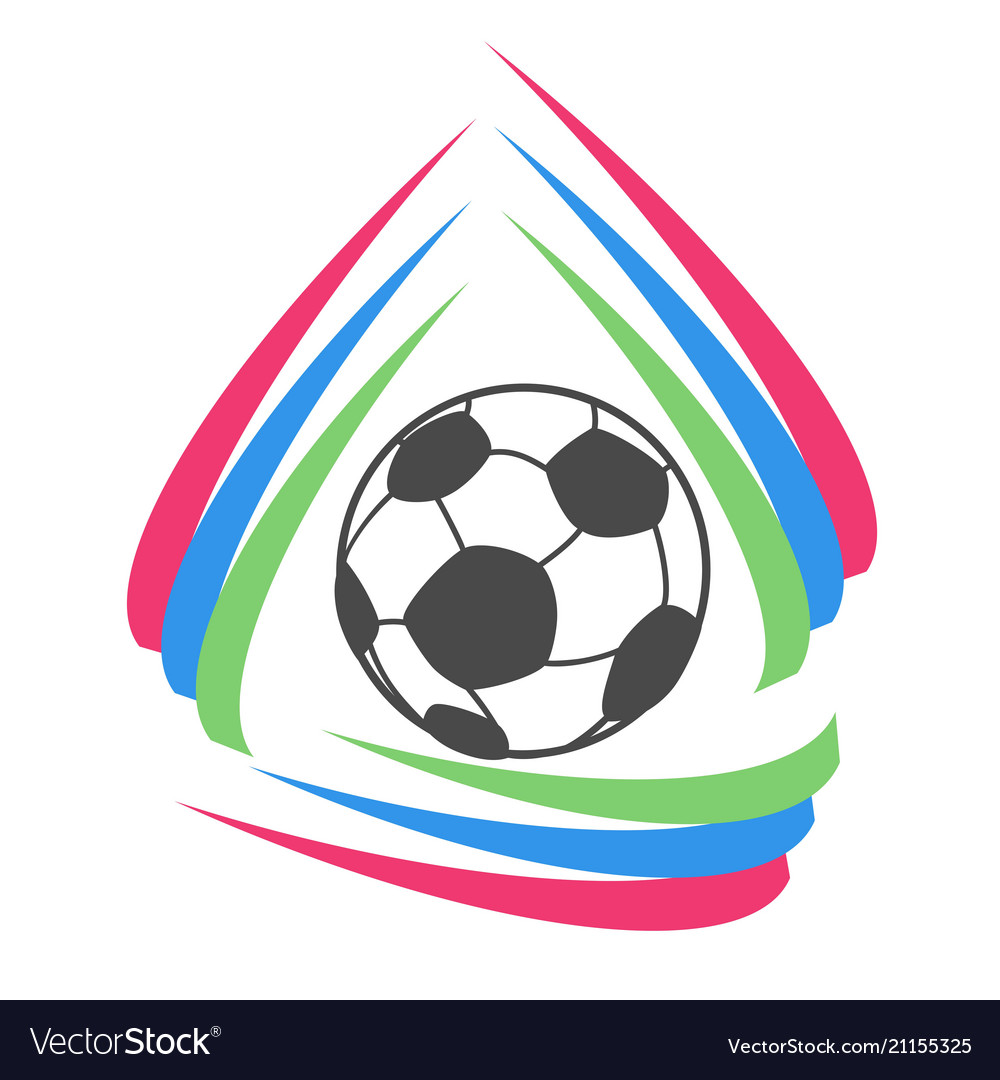 Color stripes circle soccer logo