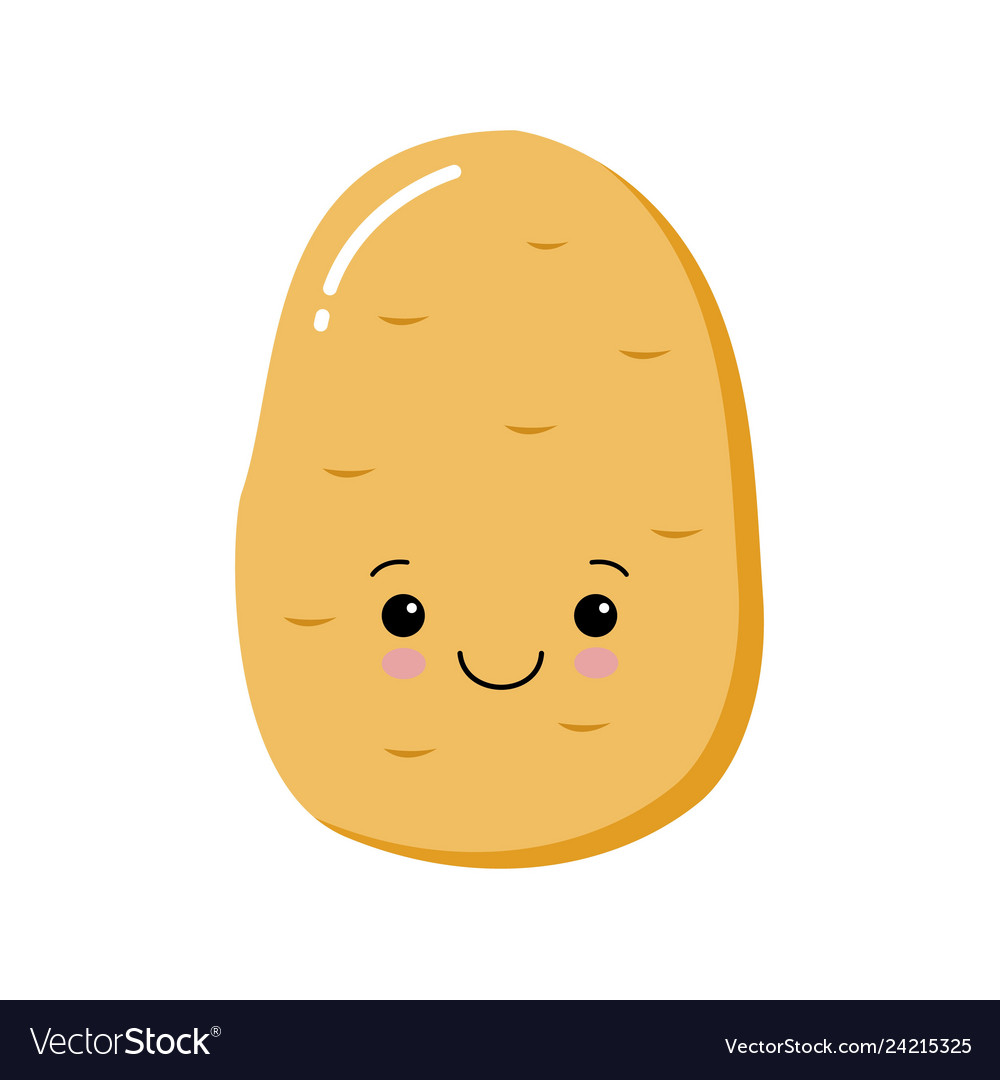 Happy Cute Smiling Potato Vector Flat Stock Vector My Xxx Hot Girl 