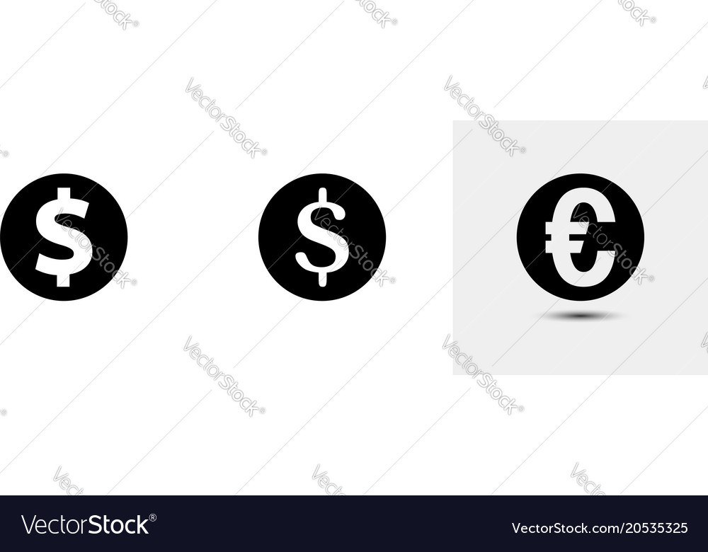 Euro Sign Icon Currency Symbol Money Label Vector Image