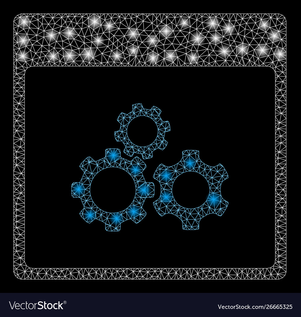 Glossy mesh network mechanics gears calendar page vector image Glossy mesh network mechanics gears calendar page