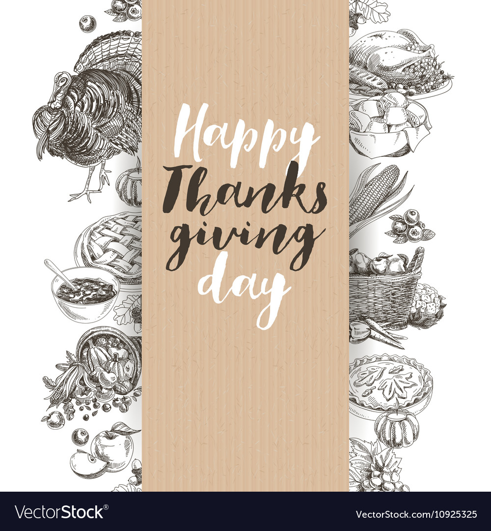 Hand drawn thanksgiving
