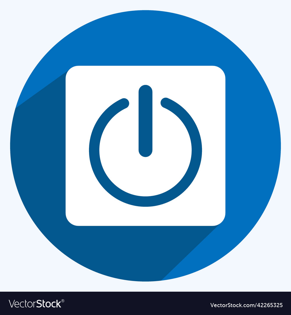 Icon power button suitable for programming symbol vector image Icon power button suitable for programming symbol