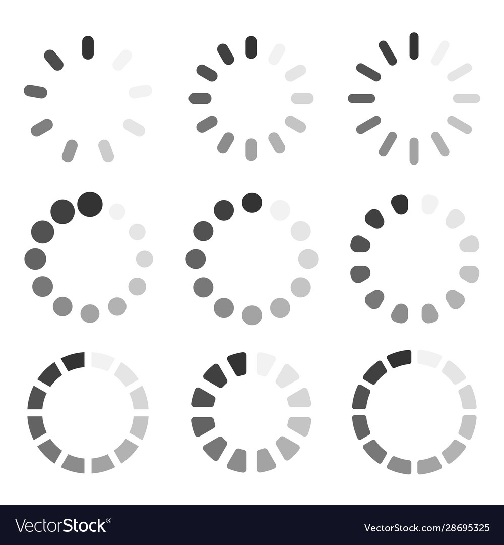 Loading icon collection set preloaders Royalty Free Vector