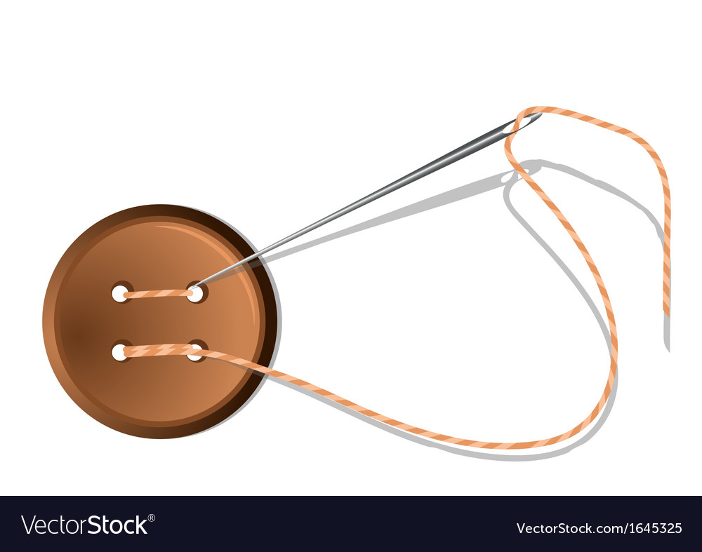Needle with Button and Thread