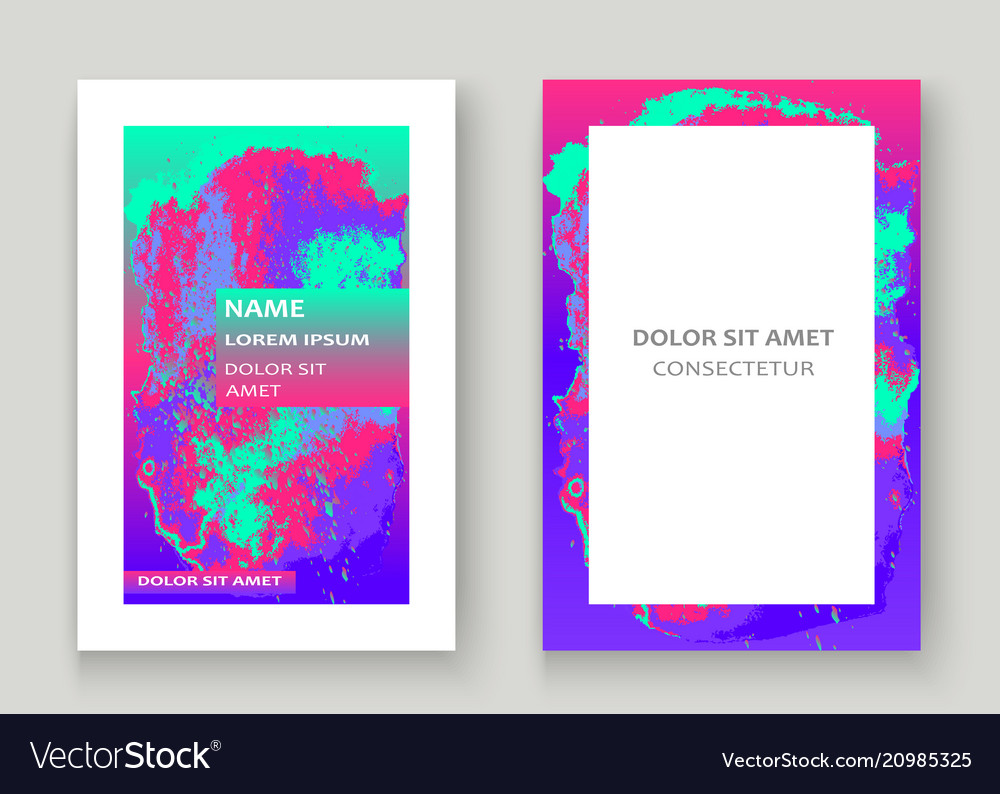 Neon gemstone artistic cover design fluid