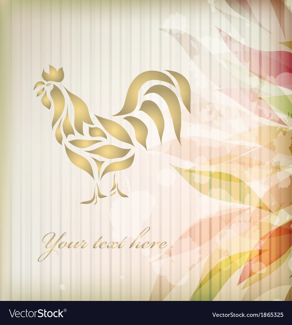 Real rooster Royalty Free Vector Image - VectorStock