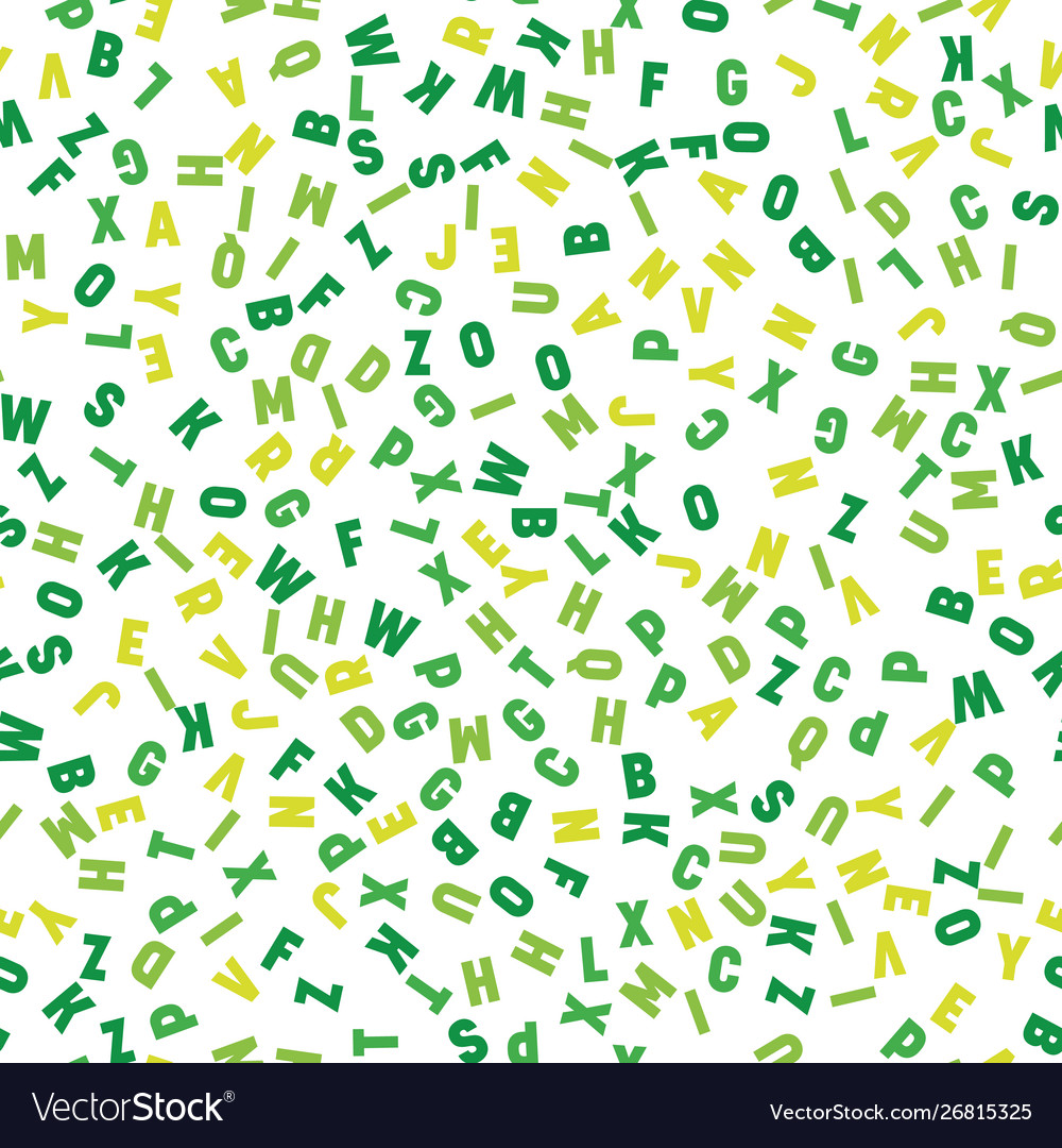Seamless pattern colorful letters random order vector image Seamless pattern colorful letters random order