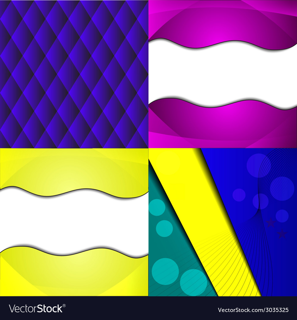 Set of bright abstract backgrounds design eps 10