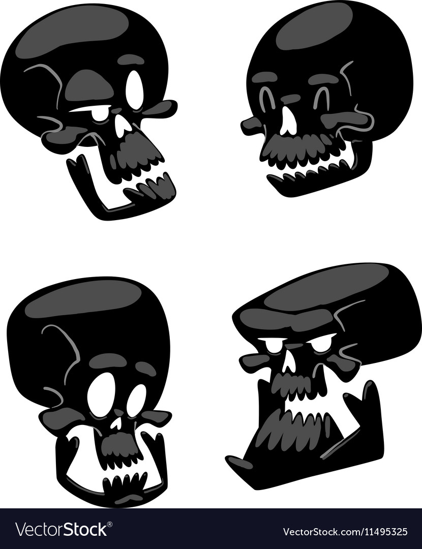 Skull face isolated on white