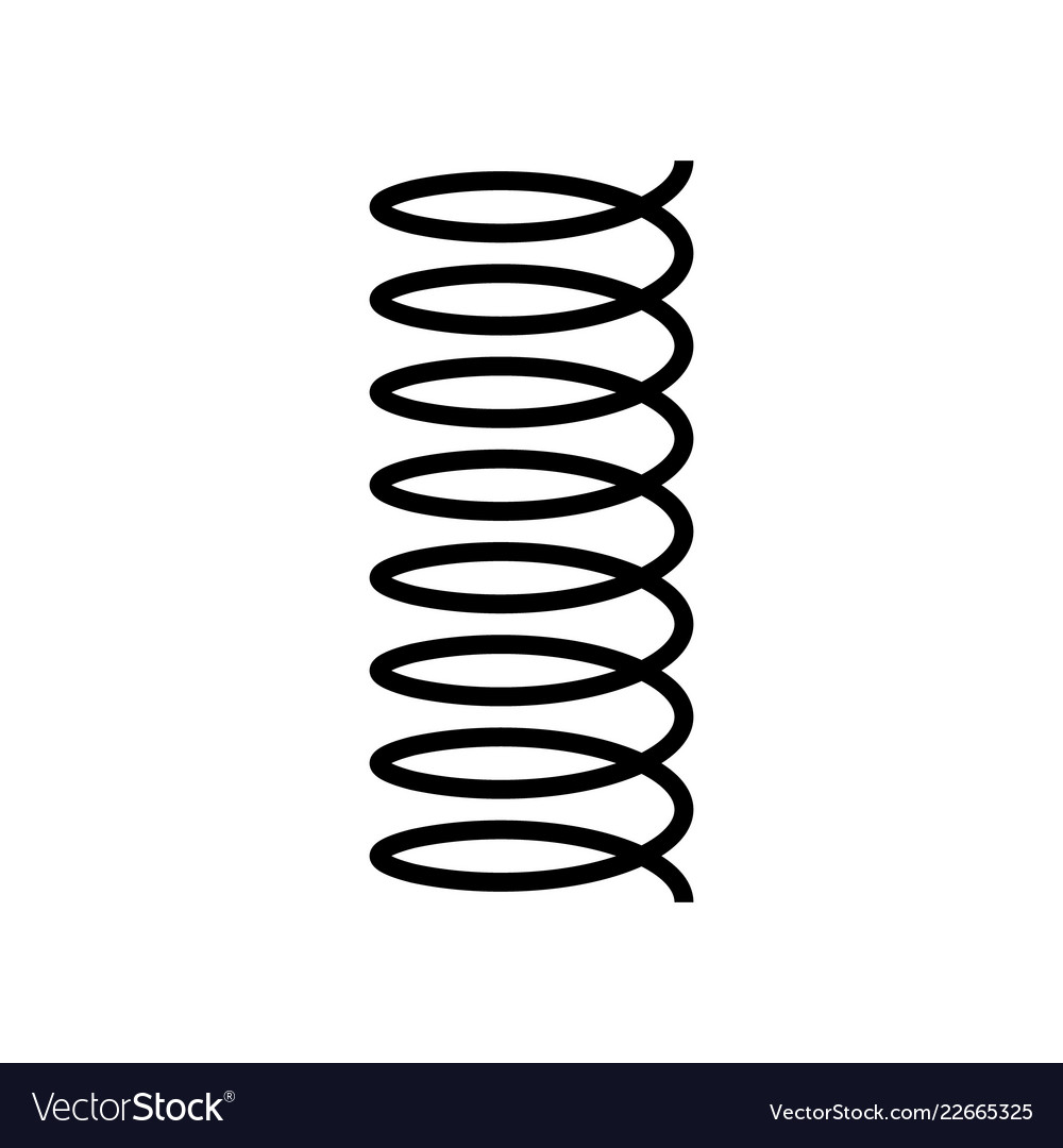 Spiral spring icon Royalty Free Vector Image - VectorStock