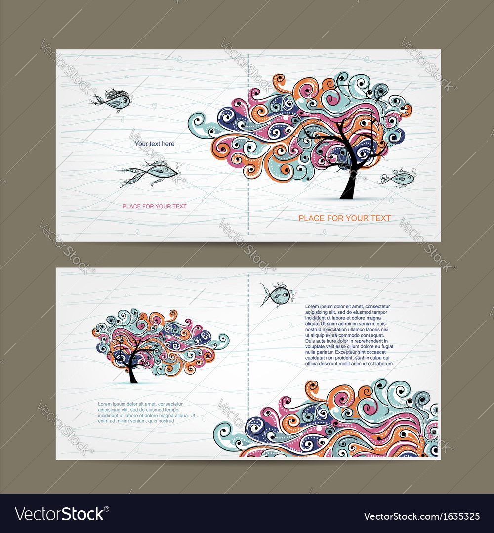 Wavy Tree Print Page Layout