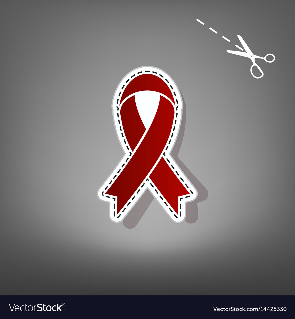 Black Awareness Ribbon Sign Red Icon With Vector Image 5882