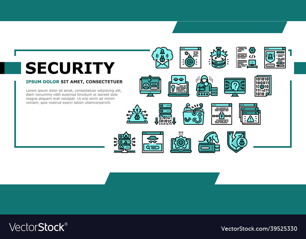 Cyber security system technology landing header