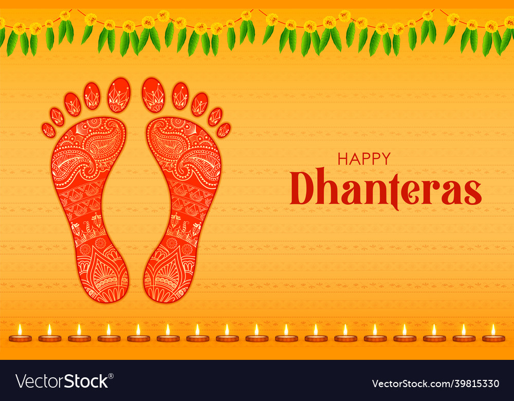 Gold coin in pot for dhanteras celebration Vector Image