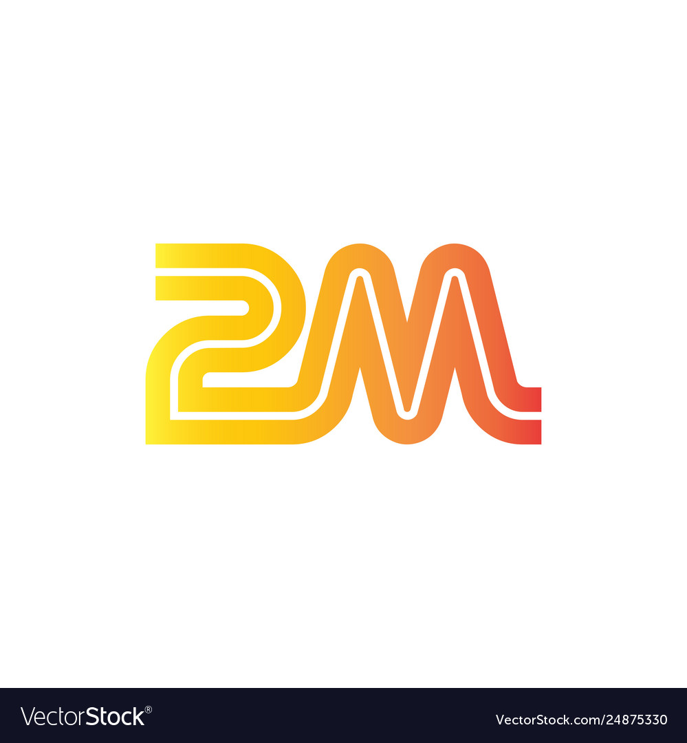 Initial Letter 2m Design Logo Template Royalty Free Vector 7750