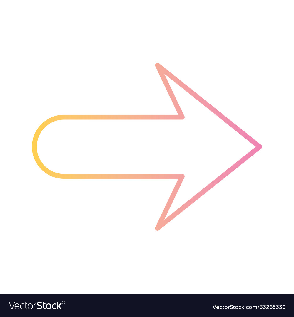 Isolated right arrow gradient style icon