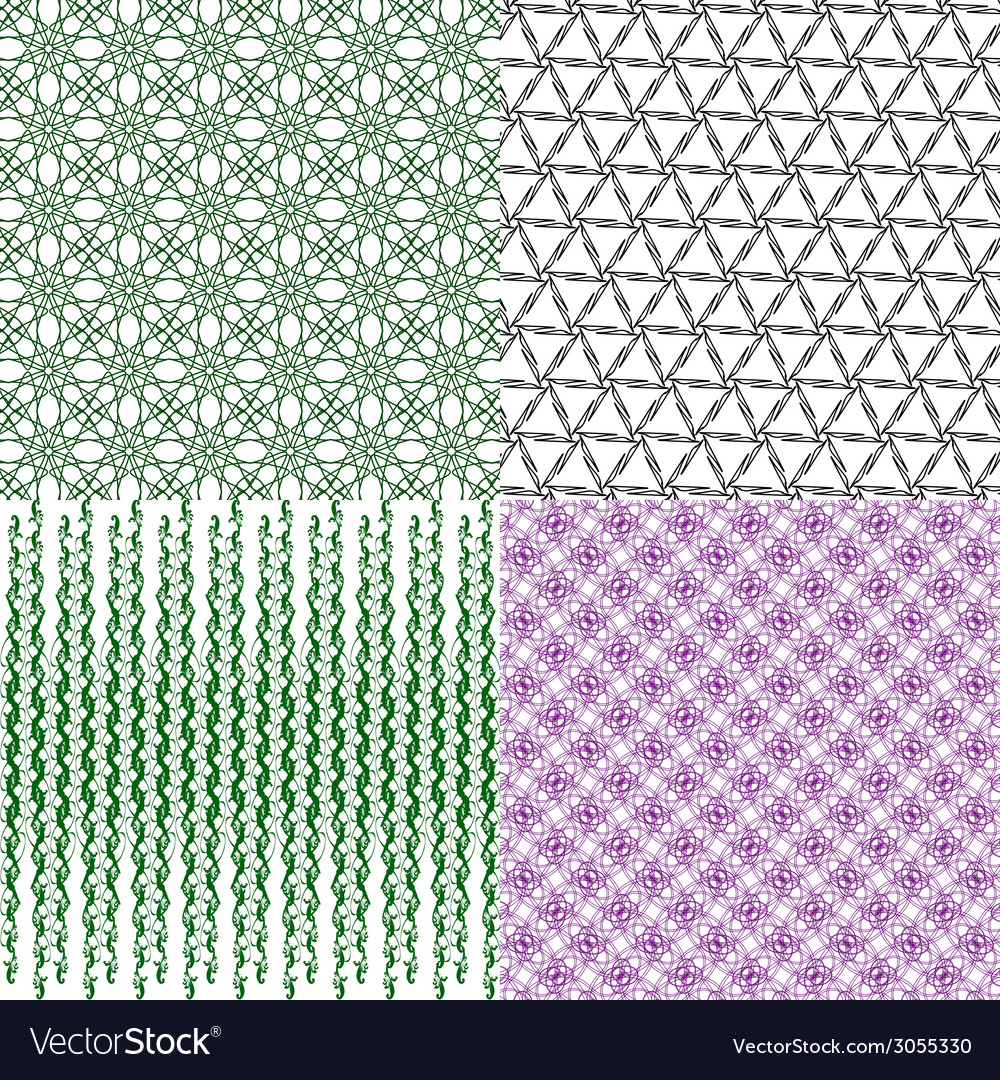 Set of geometric pattern in op art design