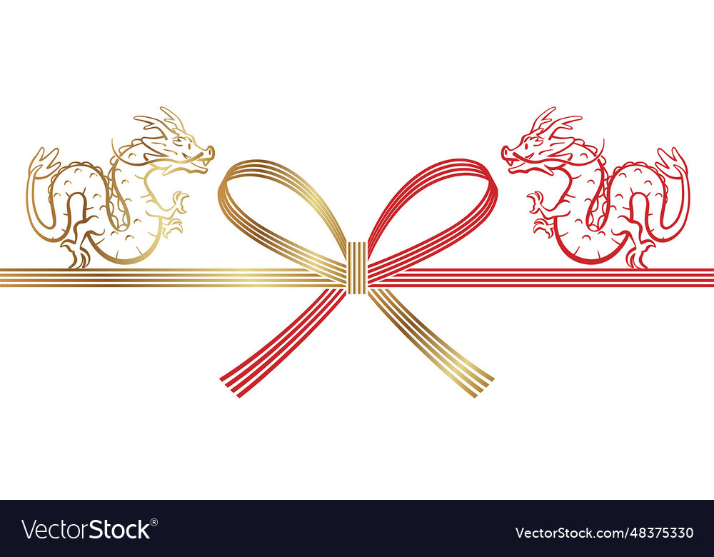 Year of the dragon japanese decoration strings