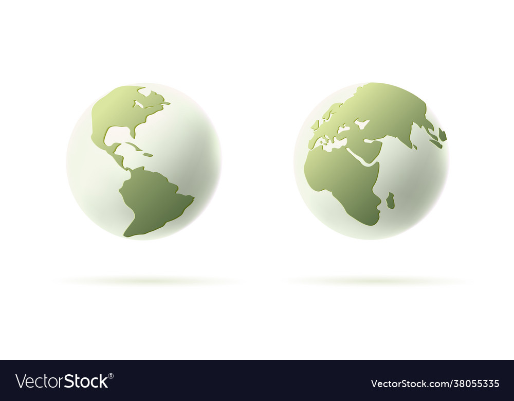 3d earth round sphere vector image 3d earth round sphere