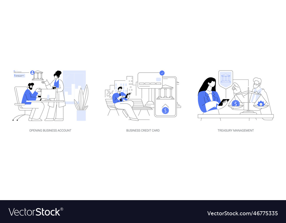 Bank services for business abstract concept vector image Bank services for business abstract concept