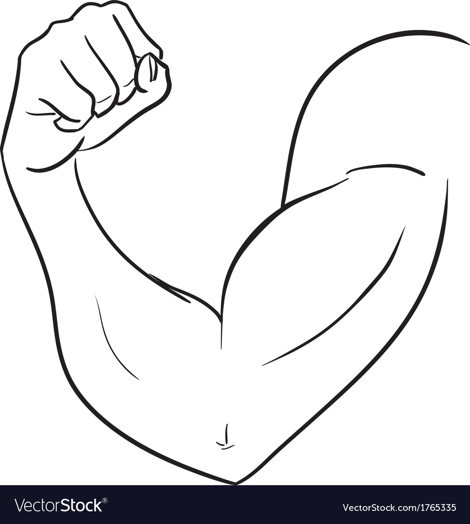 Biceps Of Strong Man Royalty Free Vector Image