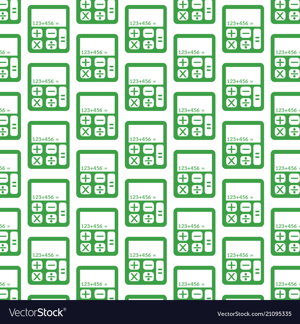 Calculator pattern background vector image Calculator pattern background