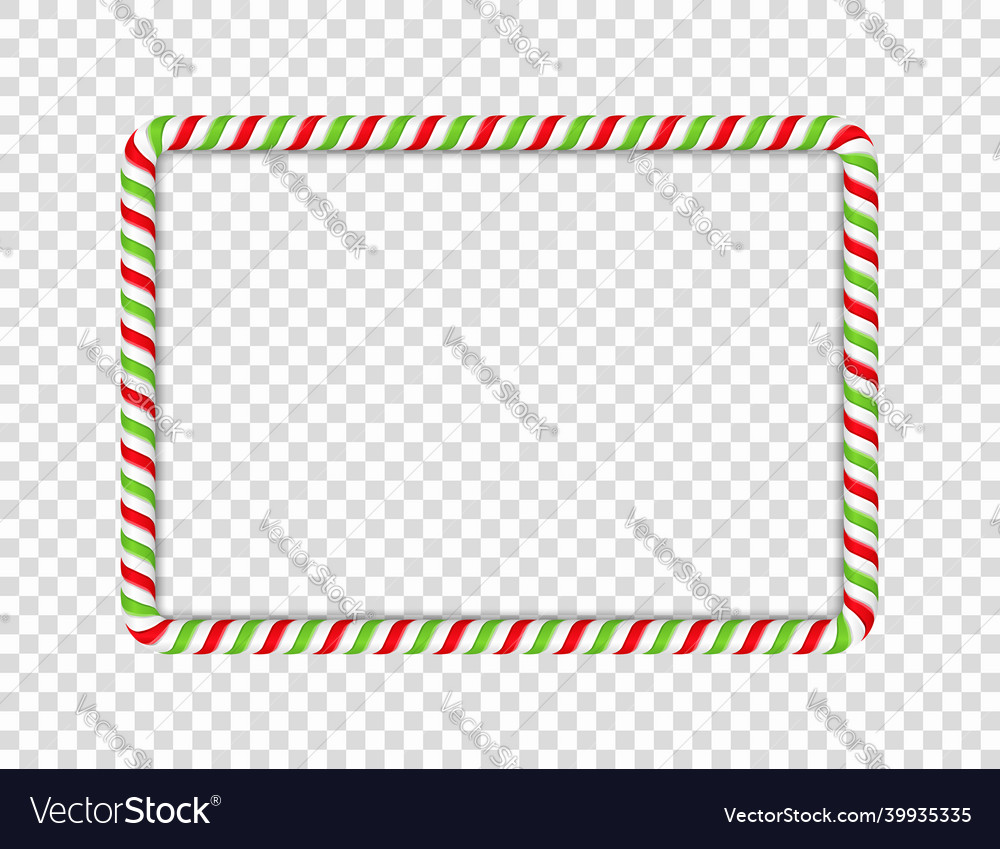 Candy cane frame Royalty Free Vector Image - VectorStock