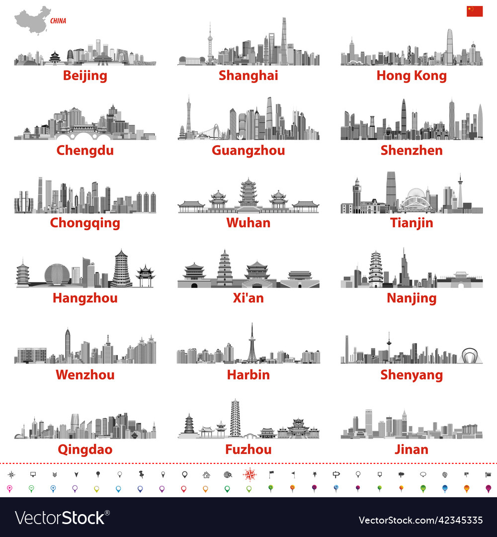 Chinese largest cities skylines set