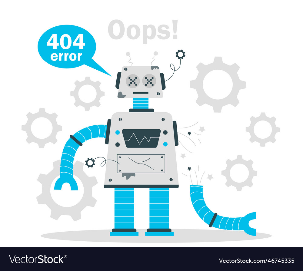 Error 404 Robot - Website Failure