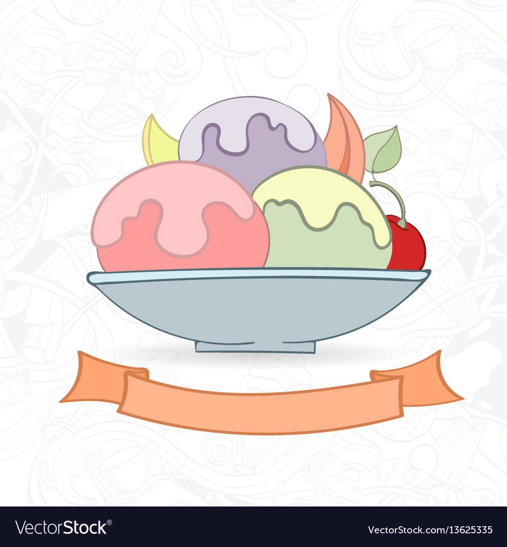 Hand drawn background doodle style cupcakes Vector Image